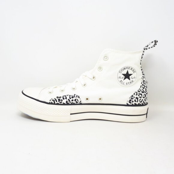 Converse Chuck Taylor Lift Platform Hi Animalier White Womens 10.5 Shoe Sneaker - Picture 2 of 12